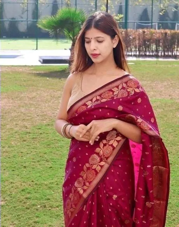 Pink_Embellished_Banarasi_Jacquard_Saree_(Pink)